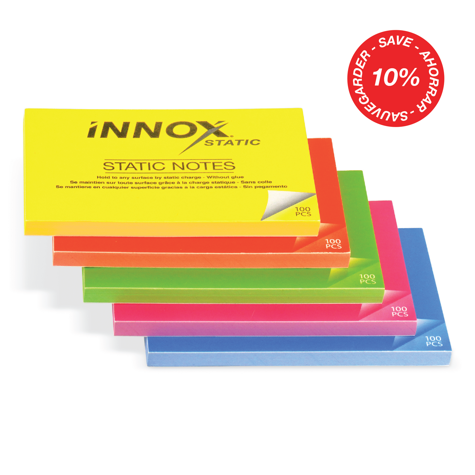 5 assorted color packs of 4"x 2.75" Note-pads (100 sheets/pad)