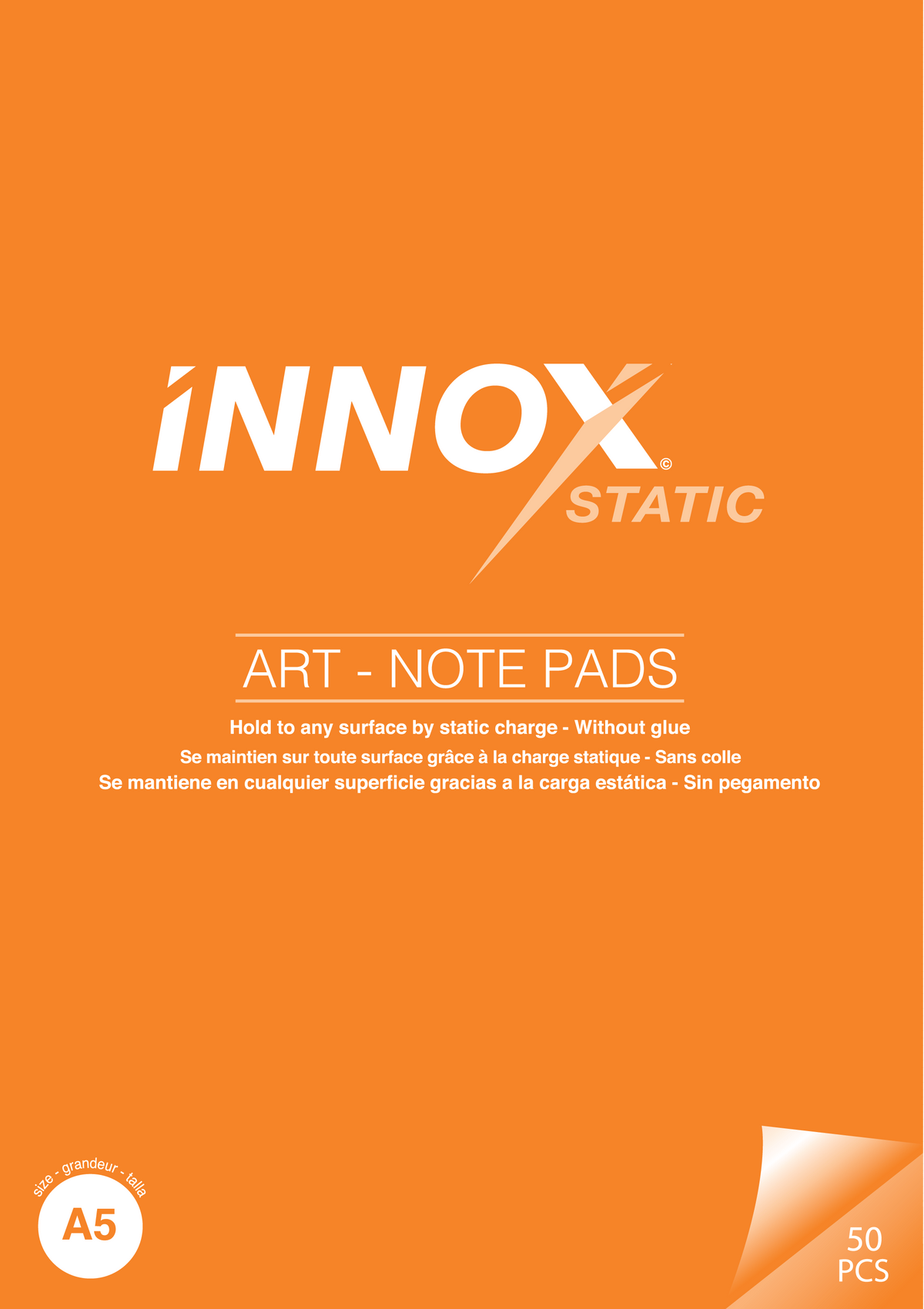 Art-Note Pads - 2 Sizes | 6 Colours | 50 sheets/pad - innoXstatic.com