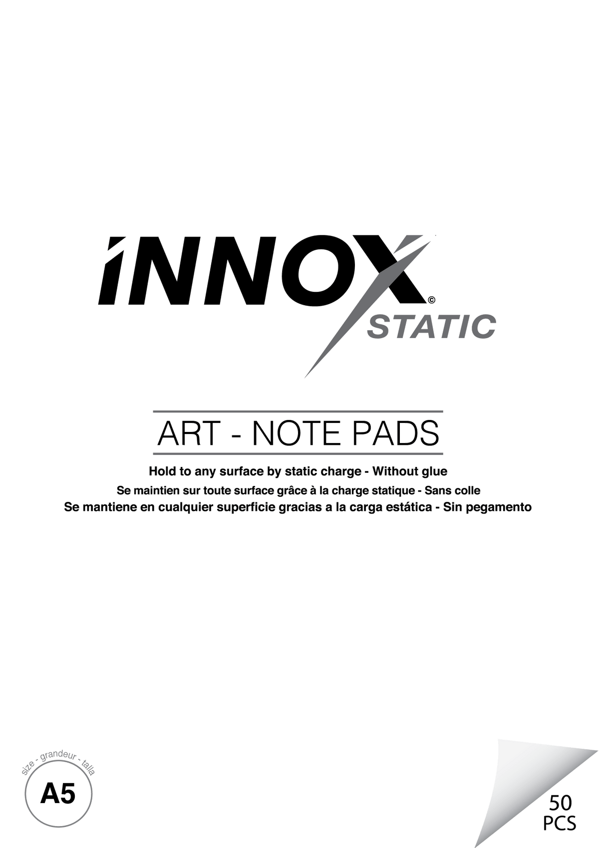 Art-Note Pads - 2 Sizes | 6 Colours | 50 sheets/pad - innoXstatic.com